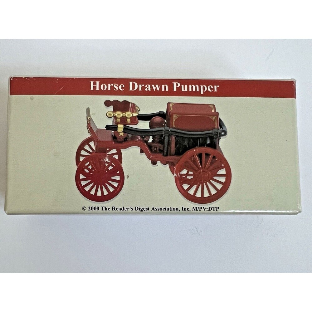Reader’s Digest 2000 Horse Drawn Pumper High Speed Vintage Truck NIB